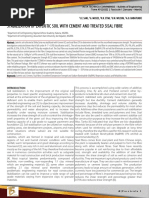 Stabilization of Lateritic Soil With Cement and Treated Sisal Fibre