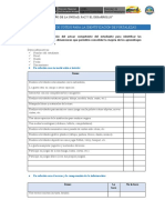 Lista de Cotejo para La Identificación de Fortalezas