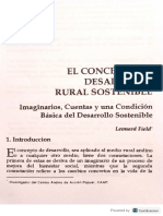 Concepto de desarrollo rural sostenible