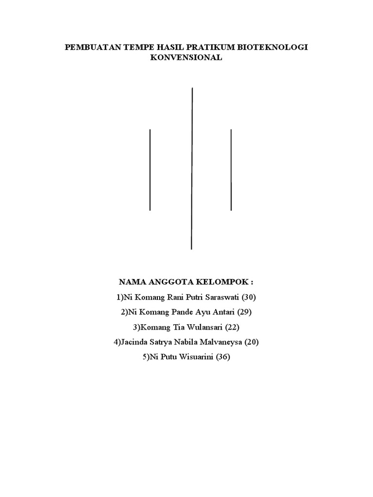 Laporan Pembuatan Tempe Hasil Pratikum Bioteknologi Konvensional | PDF