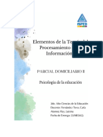 Parcial Domiciliario II, Elementos Del Procesamiento de La Informacion