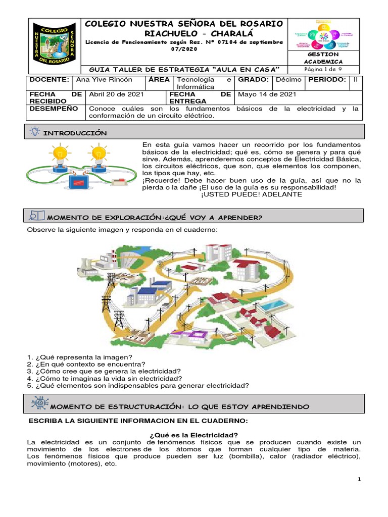 Guía Tec e Informatica Decimo Segundo Periodo 2021 | PDF | Aislador ...