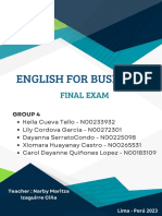 English For Business Ii - Final Exam