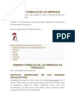 Deberes Formales de Las Empresas