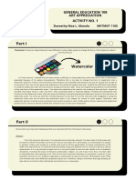 GED 108 Art Appreciation Activity No. 1- MANALO, Doreethy Mae L.