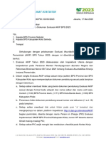 B-149 PW.100 Permintaan Dokumen Evaluasi AKIP BPS 2023