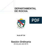 Junta Departamental de Rocha Extrao: Acta #54