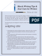 March 2021 Writing Tips Soul Care