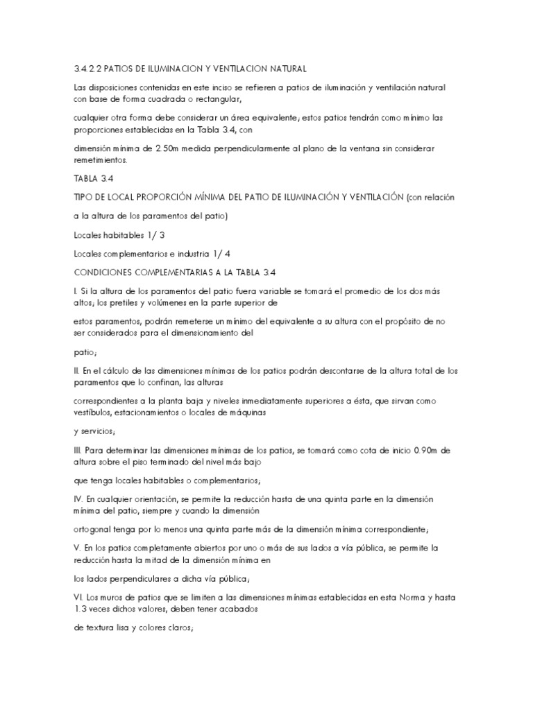 Patios de Iluminacion y Ventilacion Natural PDF Ventilación
