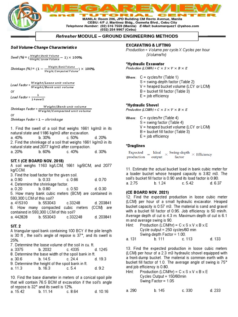 Refresher - Ground Engineering Methods | PDF | Science & Mathematics