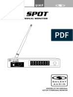 Galaxy Audio As 900k1 Any Spot Series Wireless As 900 k1 B H 167078 User Manual