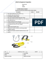 Checklist For Equipment Inspection Lifting Tools