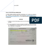 Solicitud de Corrección Por Error Involuntario