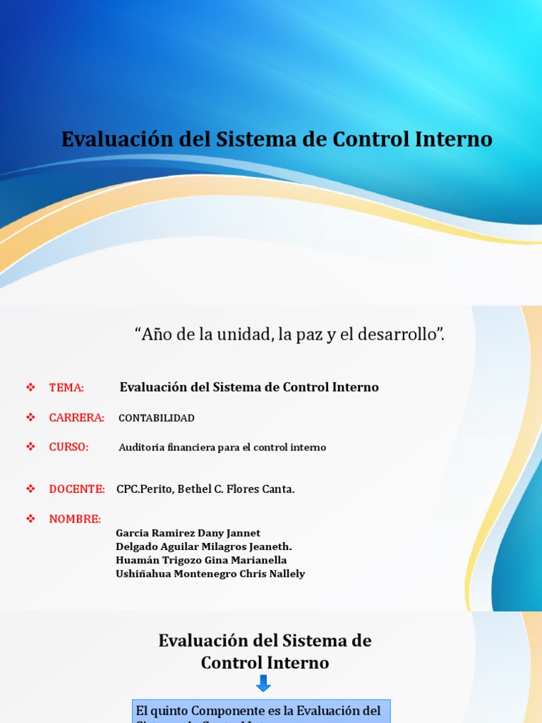 G1t3-Sistema de Evaluación Del Control Interno | PDF | Auditoría