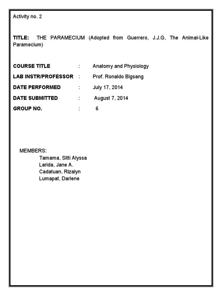 Anatomy and Physio Activity No2 Final Paper Biology Diagrams