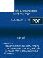 Gây Mê Trong Băng Huyết Sau Sinh