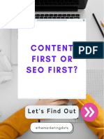 Content First or Seo First?: Let's Find Out