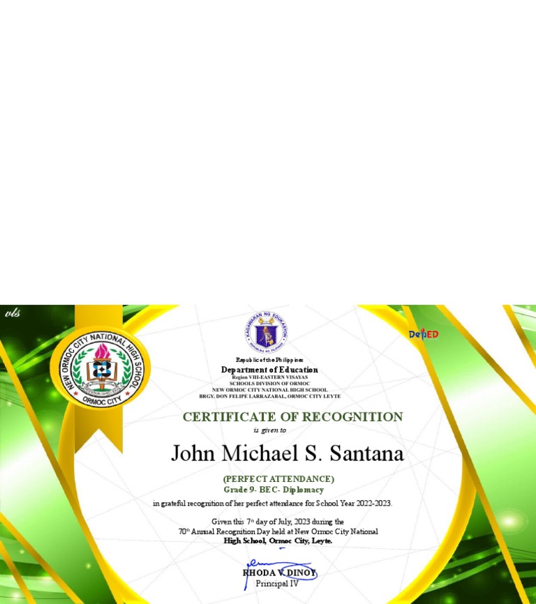 Perfect Attendance PDF