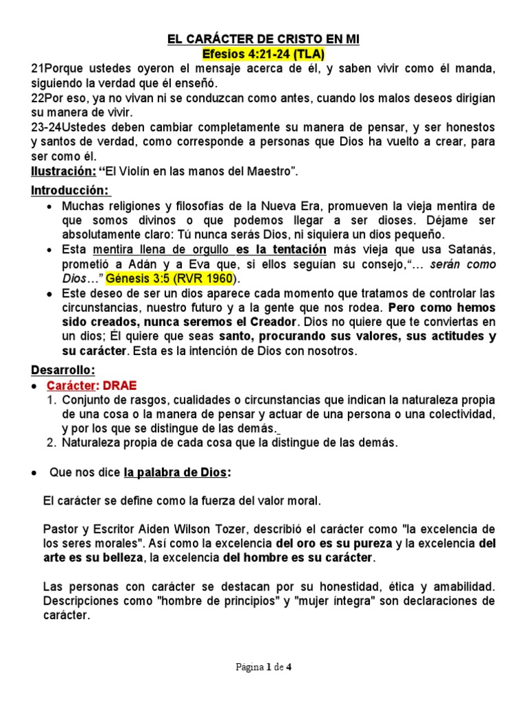 Formando el Carácter de Cristo en Nosotros | PDF | Cristo (título) | Dios
