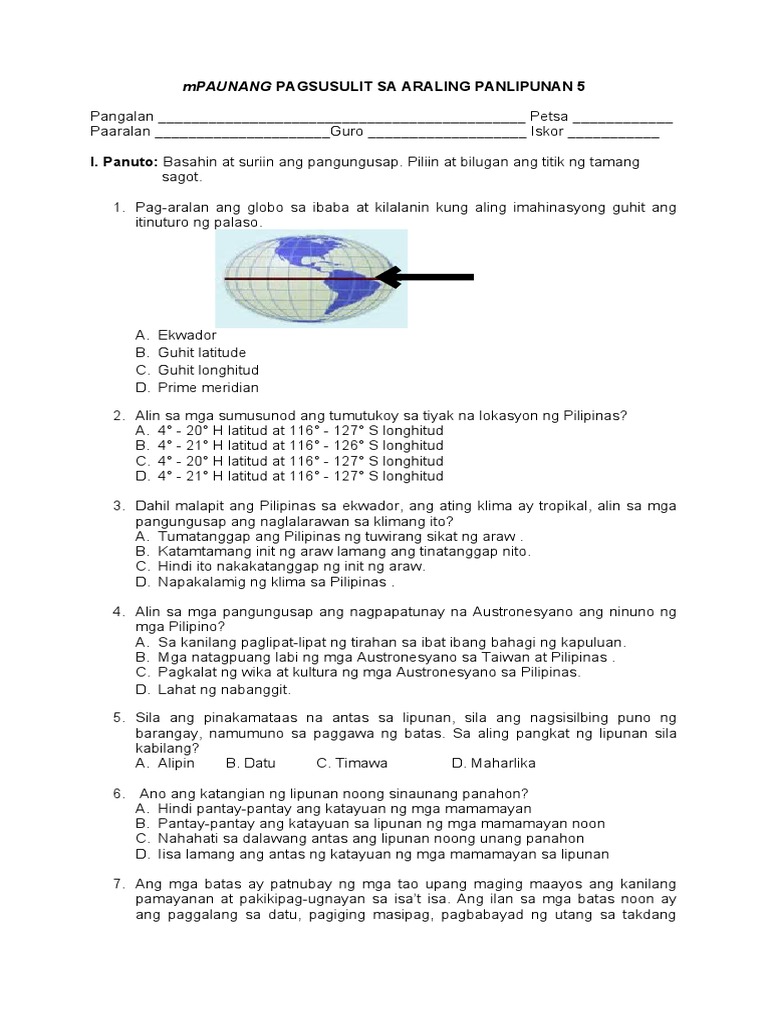 AP 5 Summative Q4 | PDF