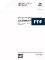 International Standard ISO 6587: Paper, Board and Pulps - Determination of Conductivity of Aqueous Extracts