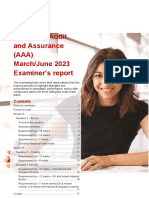 AAA INT MJ23 Examiner's Report