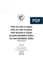 Proh610m-Gddr4 Proh610m-Bddr4 Prob660m-Eddr4 B660mbomberddr4 H610mbomberddr4