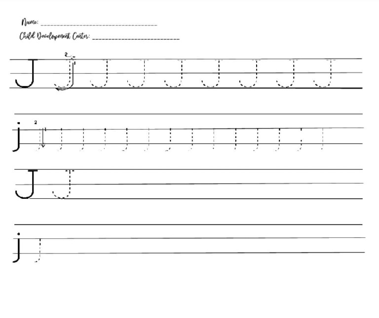 Practice Letter J | PDF