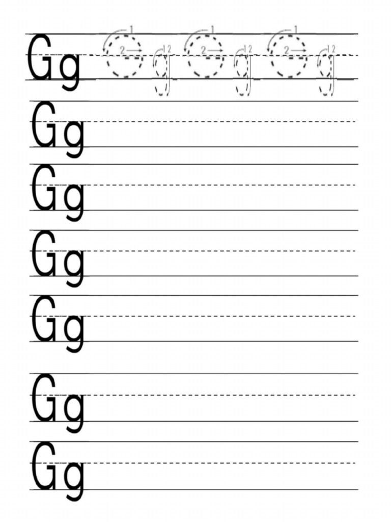 Practice Letter G | PDF