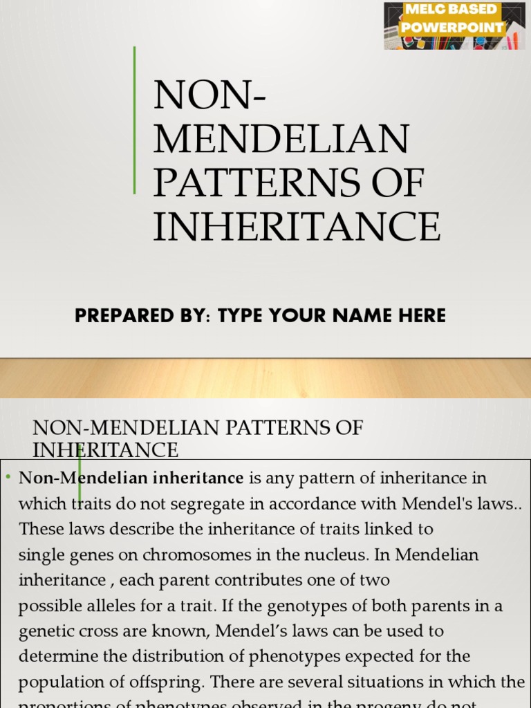 G9 Science Q1 Week 3 4 Non Mendelian Patterns of Inheritan | PDF ...