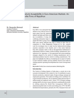 Textile & Clothing Products Acceptability in Euro-American Markets: An Empirical Study of Textile Firms of Rajasthan