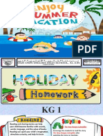 KG1 Summer Holiday Homework 2023-24