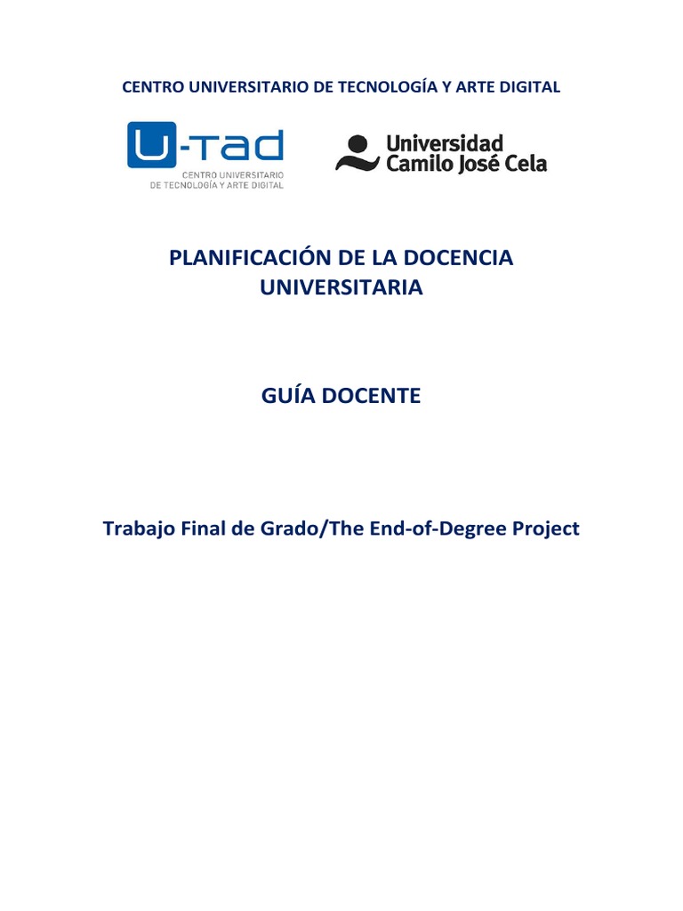 4 Anim Trabajo Final Grado Pdf Evaluación Maestros