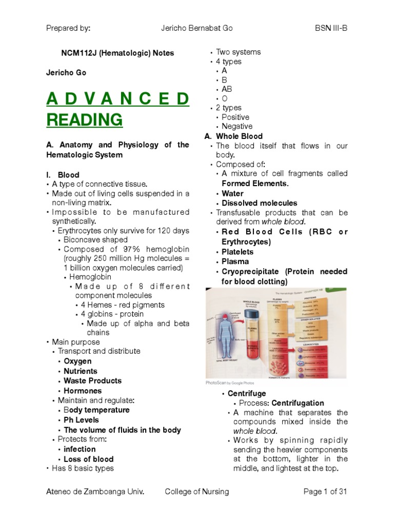 Hematology Notes Pdf