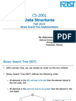 Lecture 12 Binary Search Trees Implementation