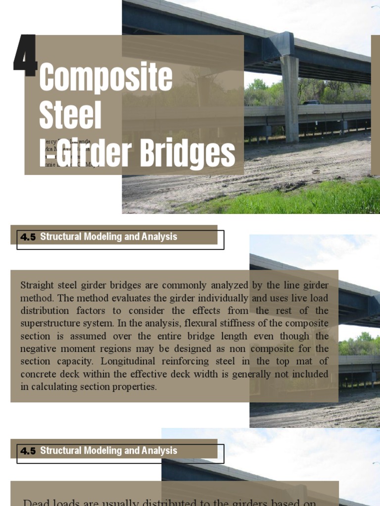 Composite Steel I-Girder Bridge Design | PDF | Science & Mathematics ...