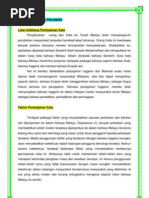 Kata Pinjaman Pdf