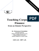 Teaching Corporate Finance (Obaidullah, 2007)