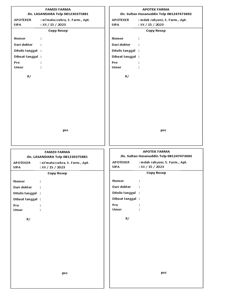 Copy Resep | PDF