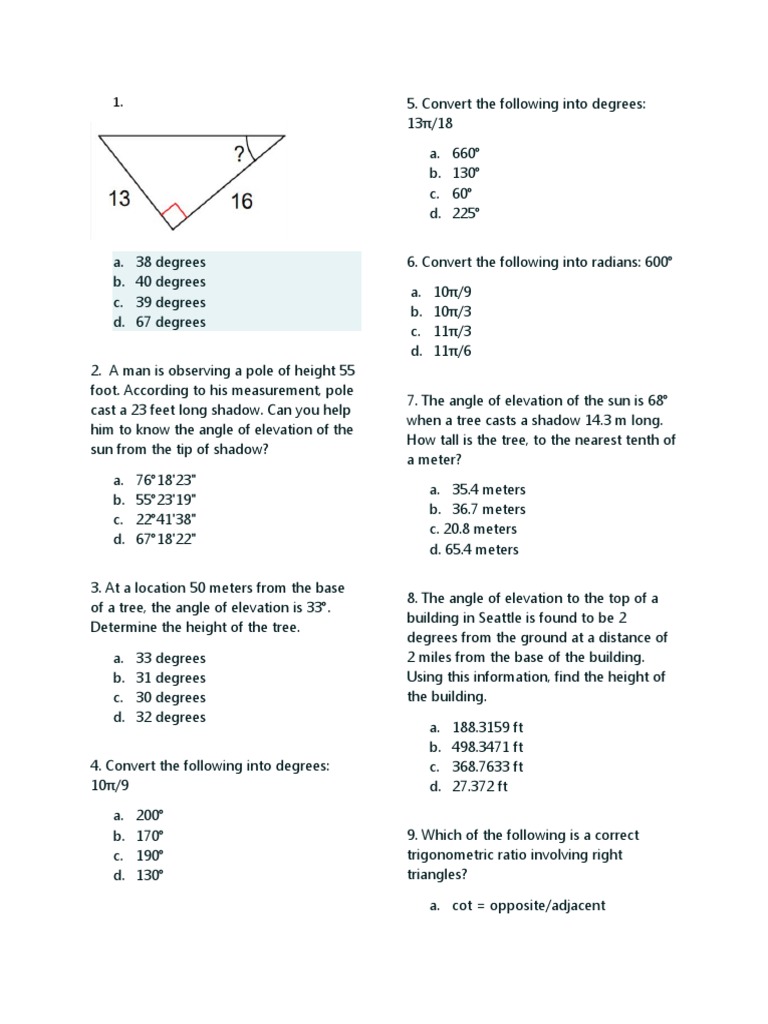 Trigonometric Functions and Equations | PDF