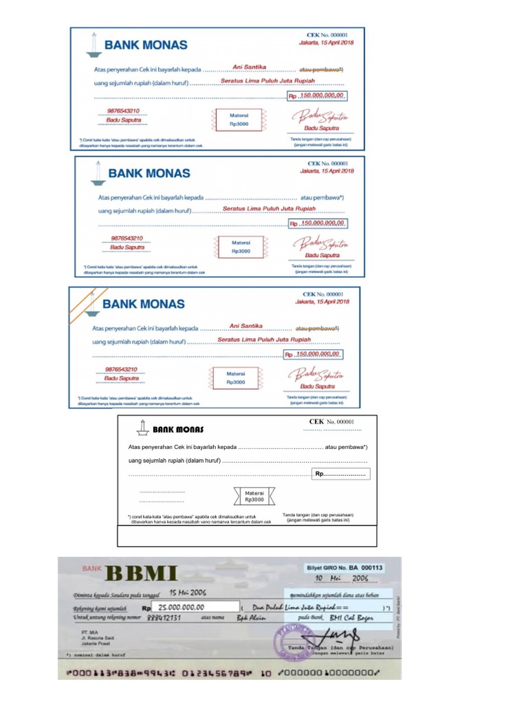Cek Cek | PDF
