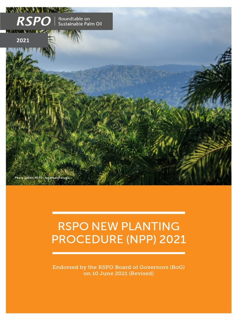 RSPO New Planting Procedure (2021) ENG | PDF
