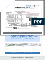 Consultation Et Vérification Des Résultats D'une Attestation Du TCF