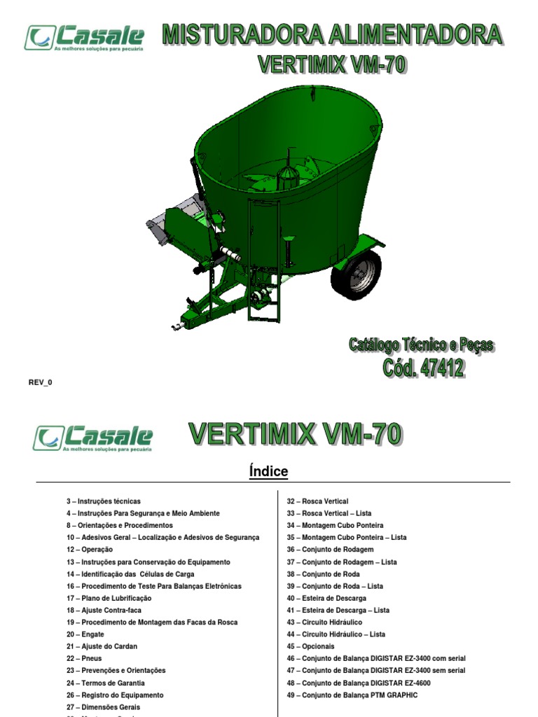 VM-70 - (47412) - Rev0 - 2016 | PDF | Trator | Parafuso