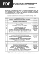 Revised Timetable JENPAS (UG) 2023 Counselling