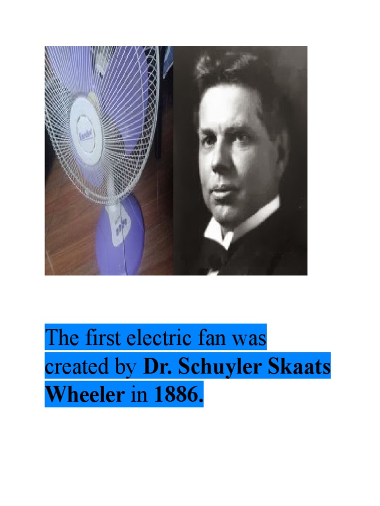 The First Electric Fan Was Created by DR PDF