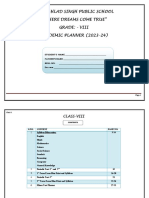 8th Class Annual Planner 21 March 2023
