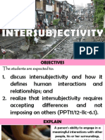 Philosophy of The Human Person Lesson Intersubjectivity