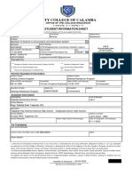 Ccc Student Information Sheet With Answers2