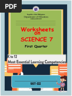 Sample Science 7 First Quarter